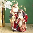 Sagrada Família Vermelha E Dourada 37 Cm | Linha Sacra Formos